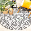 In- & Outdoor Teppich Rund - Summer Arch Grau - thumbnail 5