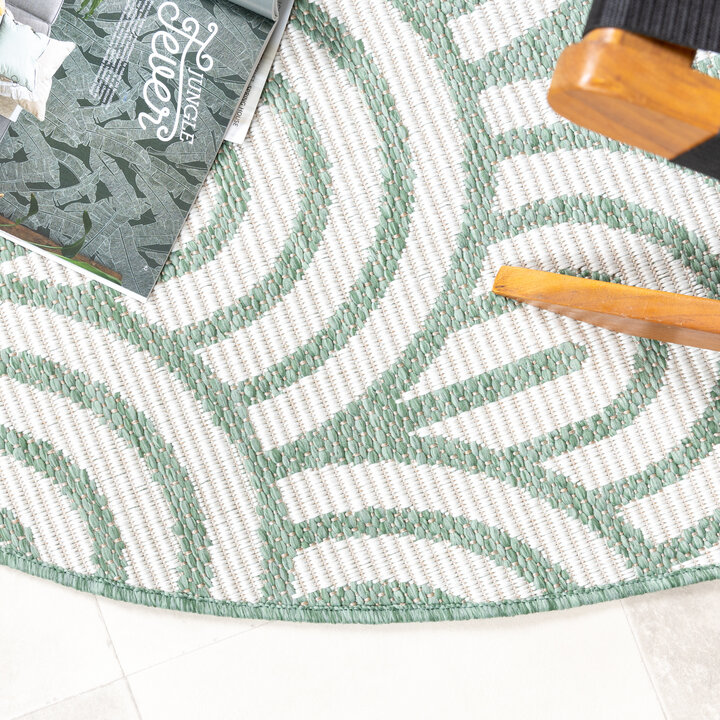 In- & Outdoor Teppich Rund - Summer Arch Grün - 3