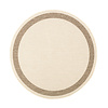 In- & Outdoor Jute Teppich Rund - Nomad Edge Creme - thumbnail 1