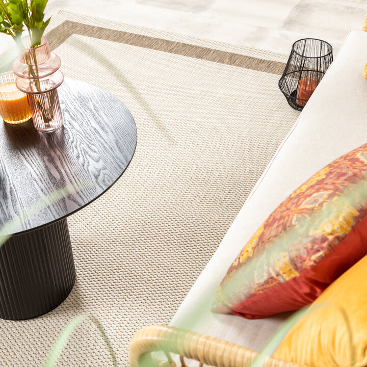 In- & Outdoor Jute Teppich - Nomad Edge Creme - 3