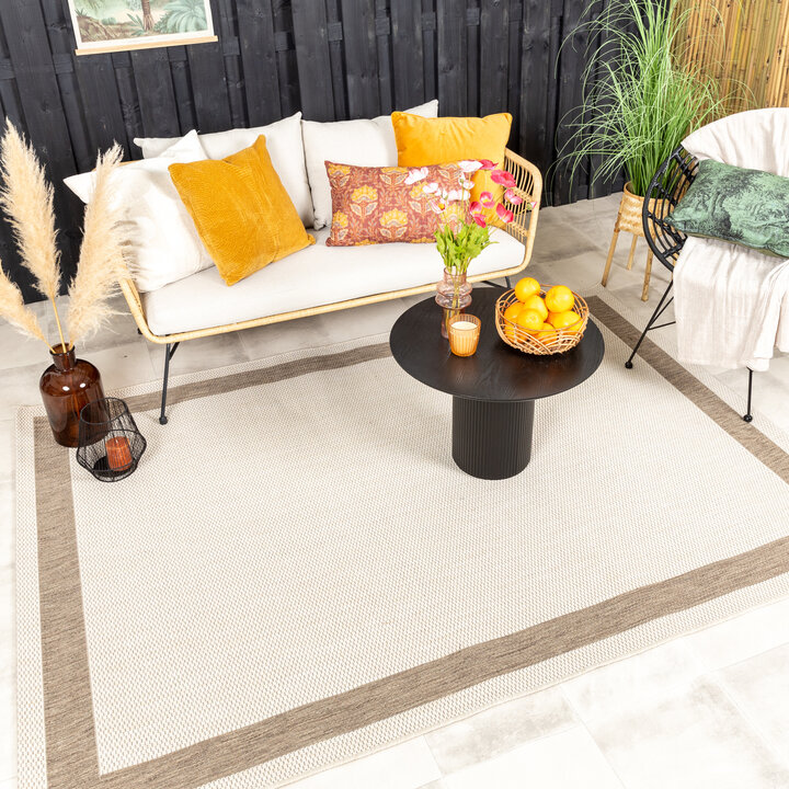 In- & Outdoor Jute Teppich - Nomad Edge Creme - 4