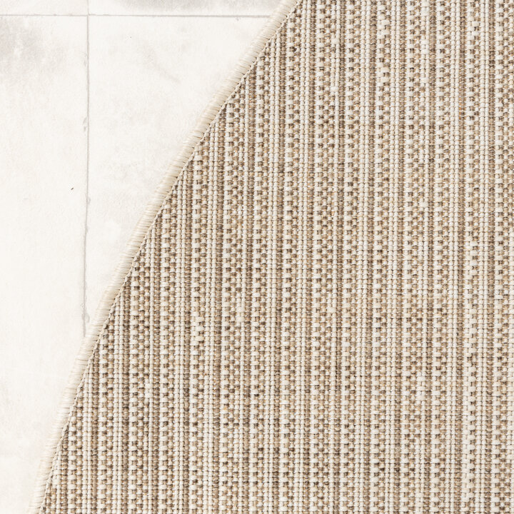 In- & Outdoor Jute Teppich Rund - Nomad Melange Creme - 5