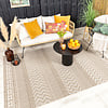 In- & Outdoor Jute Teppich - Nomad Aztec Creme - thumbnail 4