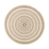 In- & Outdoor Jute Teppich Rund - Nomad Aztec Creme - thumbnail 1