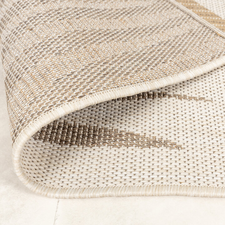 In- & Outdoor Jute Teppich - Nomad Leaves Creme - 7