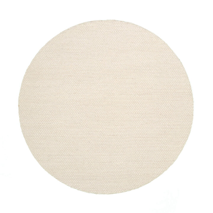 Wollteppich Rund - Feline Weiß - 1