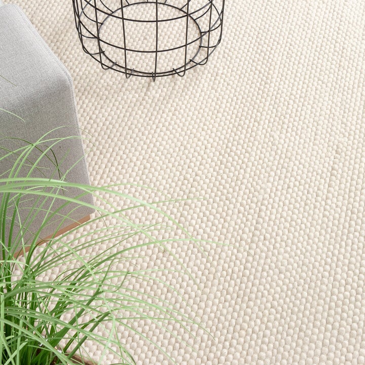 Wollteppich Rund - Feline Weiß - 3