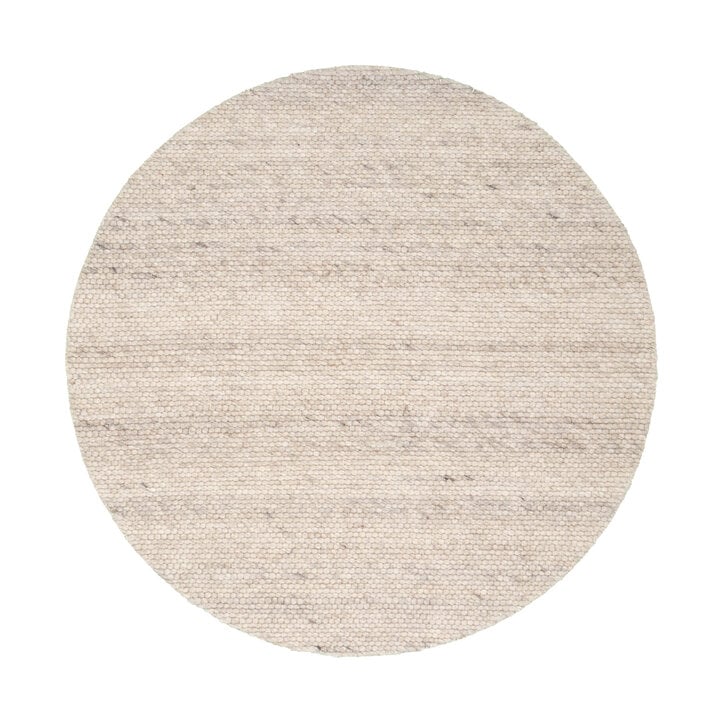 Wollteppich Rund - Feline Weiß Meliert - 1