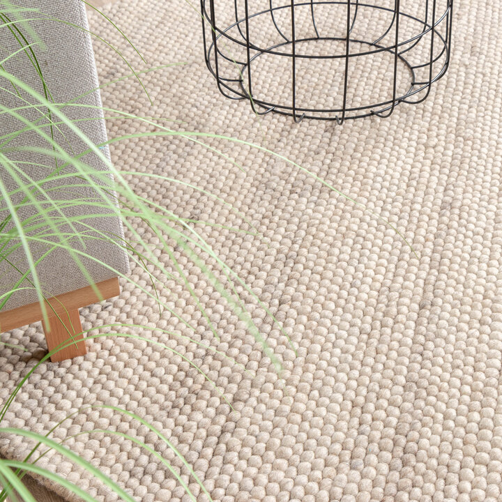 Wollteppich Rund - Feline Weiß Meliert - 3