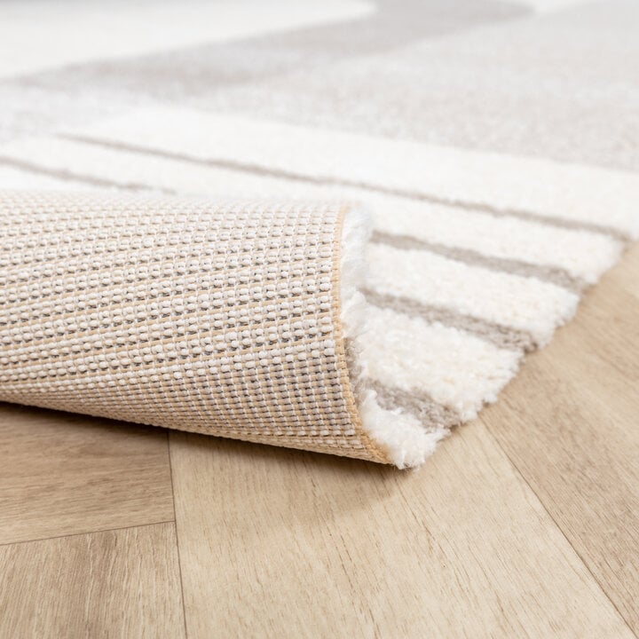 Hochflor Teppich - Serene Shapes Creme - 8