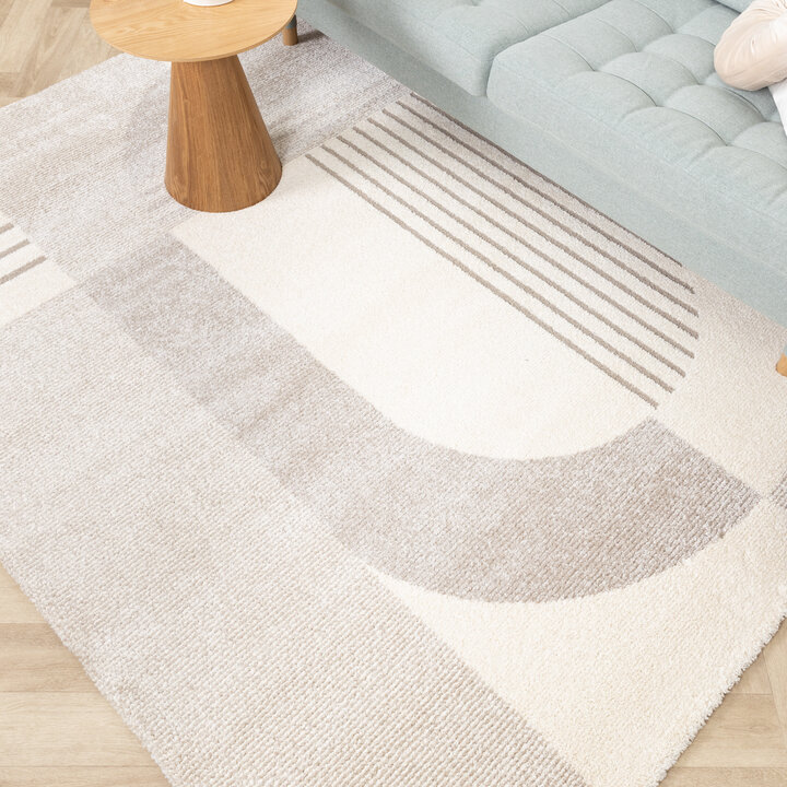 Hochflor Teppich - Serene Shapes Creme - 3