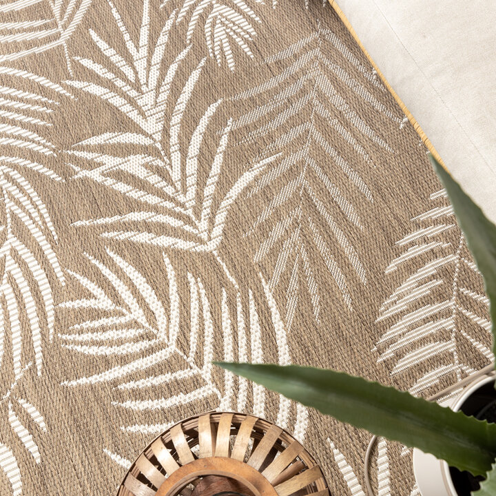 In-& Outdoor Teppich - Malta Leaves Natur - 3
