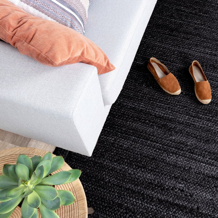 Jute Teppich - Fair Schwarz - 3