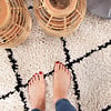 Teppich Hochflor Rund - Grand Lines Creme Schwarz - thumbnail 3