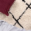 Teppich Hochflor Rund - Grand Lines Creme Schwarz - thumbnail 4