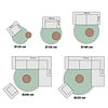 Teppich Hochflor Rund - Grand Lines Creme Schwarz - thumbnail 8