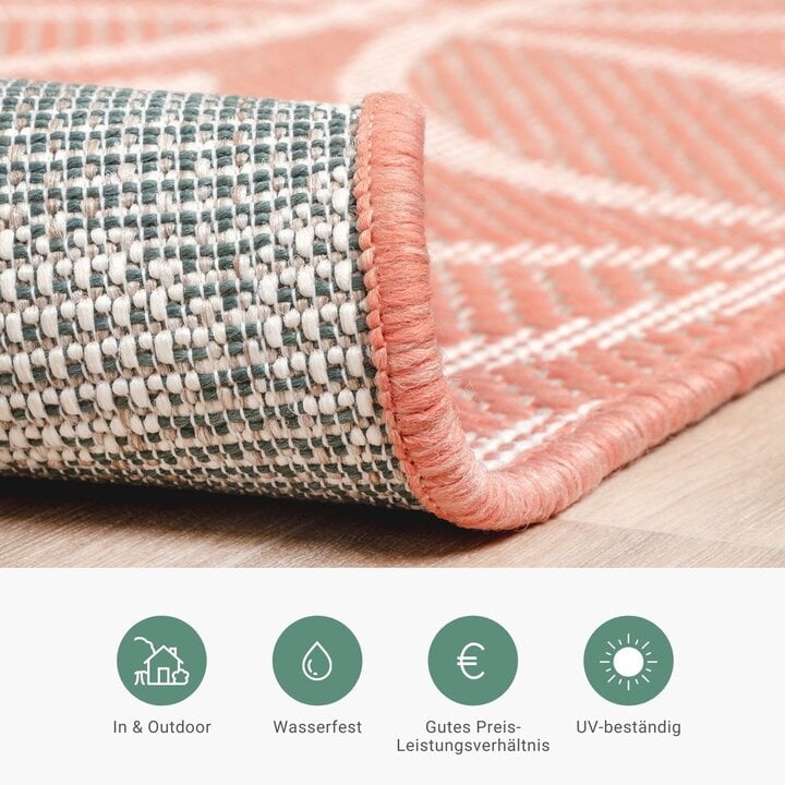 In- & Outdoor Teppich - Summer Pattern Rosa - 5