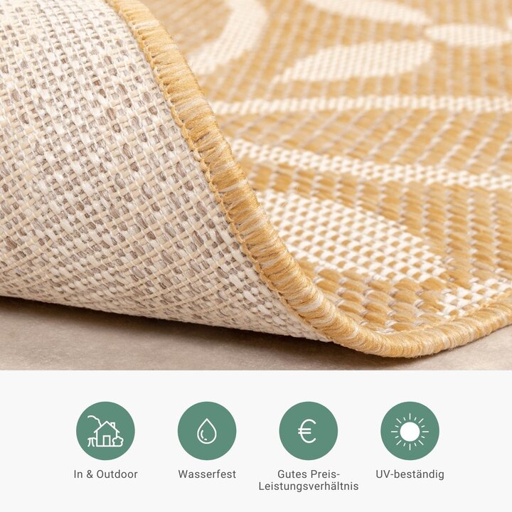 In- & Outdoor Teppich - Summer Pattern Gelb - 5