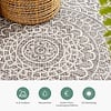 In- & Outdoor Teppich Rund - Summer Azteca Hellgrau - thumbnail 4