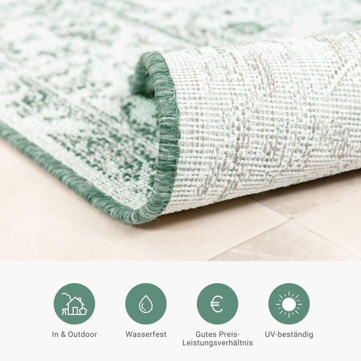 In- & Outdoor Teppich Vintage - Victoria Oriental Grün - 6