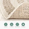 In- & Outdoor Jute Teppich Rund - Nomad Aztec Creme - thumbnail 5