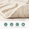 In- & Outdoor Jute Teppich Rund - Nomad Leaves Creme - thumbnail 4