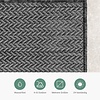 In-& Outdoor Teppich - Malta Arrow Schwarz - thumbnail 4