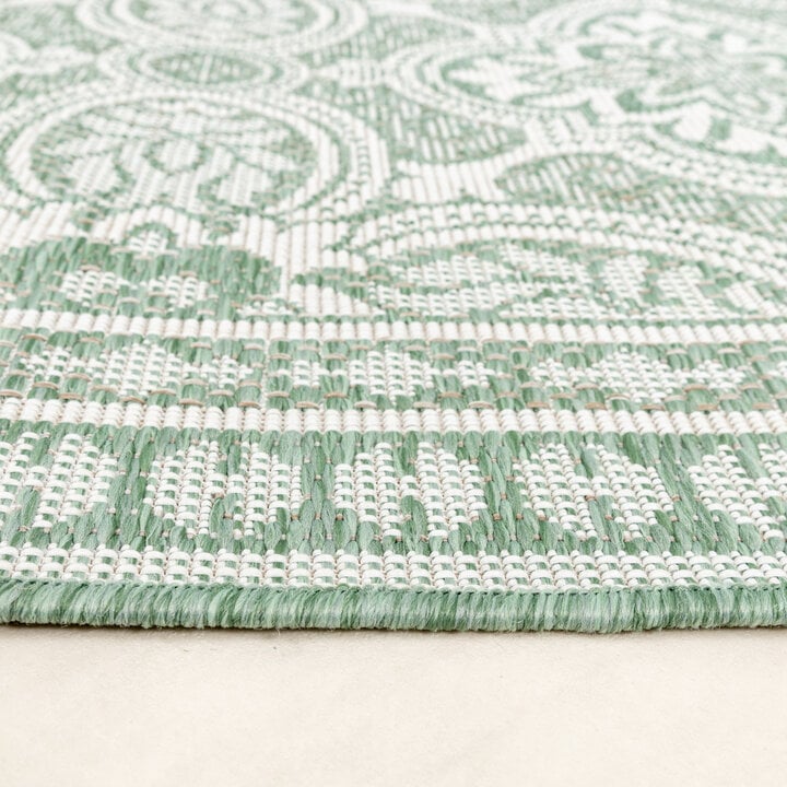 In- & Outdoor Teppich Rund - Summer Oriental Grün - 7