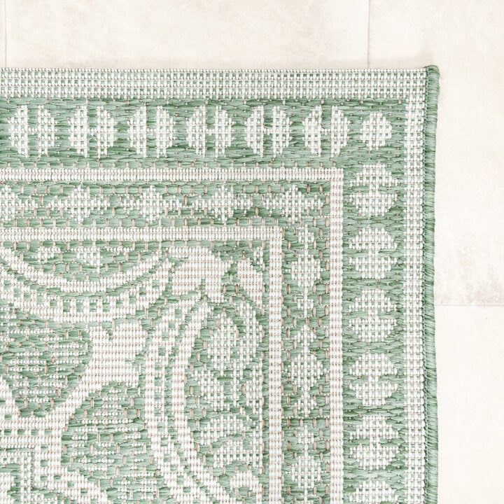 In- & Outdoor Teppich Rund - Summer Oriental Grün - 4