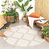 In- & Outdoor Teppich Rund - Playa Pattern Creme - thumbnail