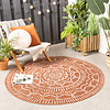 In- & Outdoor Teppich Rund - Porto Aztec Terracotta - thumbnail