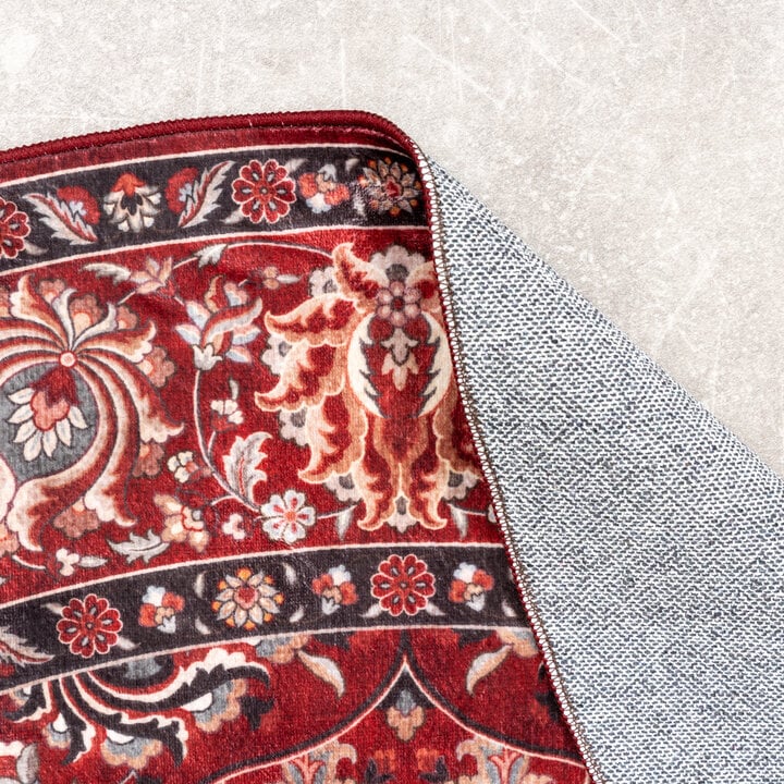 Teppich Vintage Rund - Imagine Medaillon Rot - 5