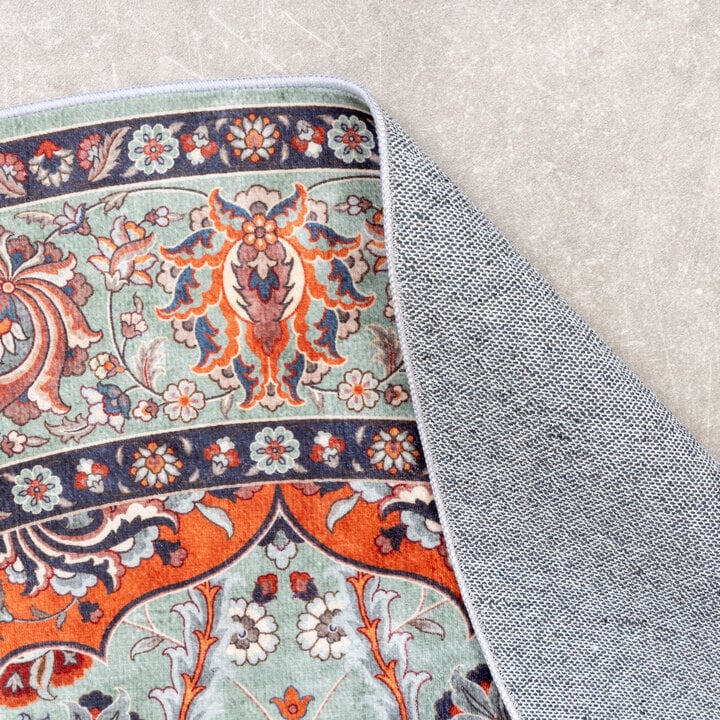 Teppich Vintage Rund - Imagine Medaillon Grün - 5