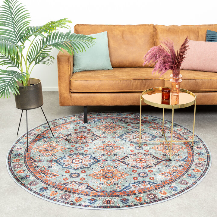 Teppich Vintage Rund - Imagine Oriental Grün