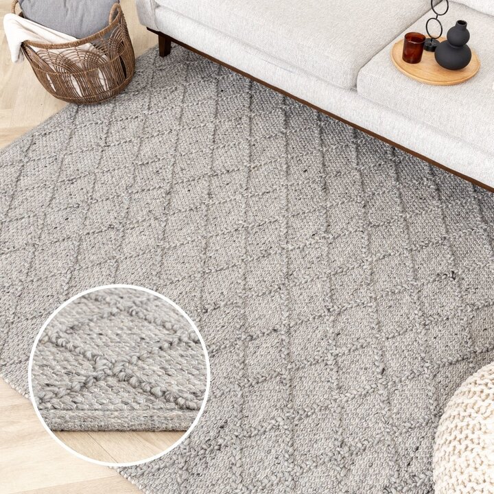 Wollteppich - Knit Grau - 9