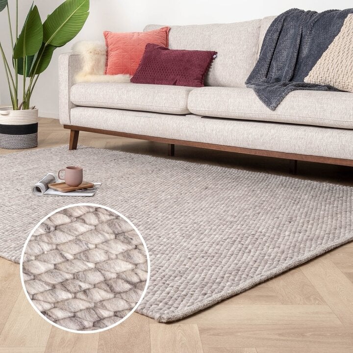 Wollteppich - Brilliant Hellgrau - 9