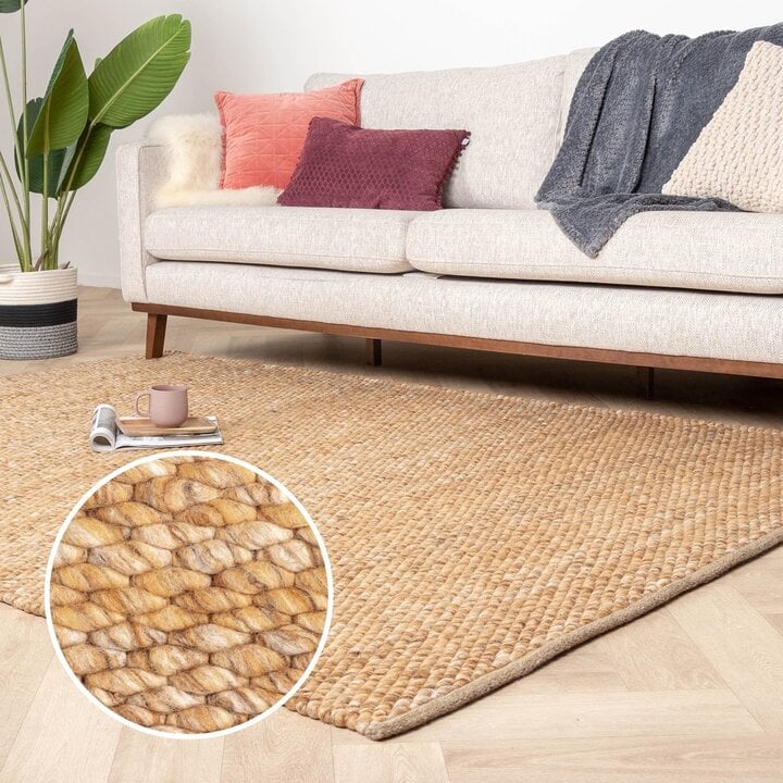 Wollteppich - Brilliant Ockergelb - 9