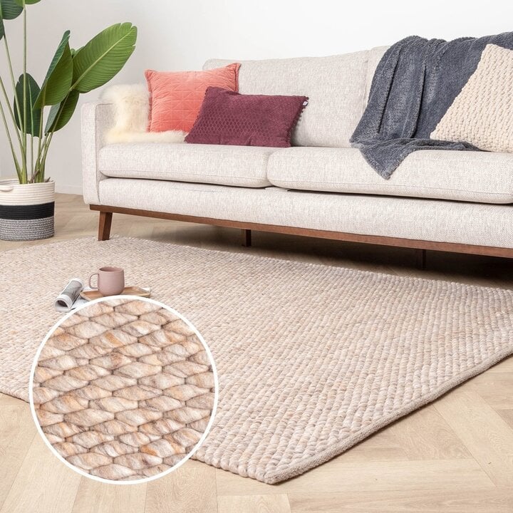 Wollteppich - Brilliant Beige Sand - 9