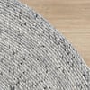 Wollteppich Rund - Wise Grau Weiß 609 - thumbnail 5