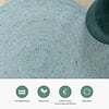 Wollteppich Rund - Wise Blau 364 - thumbnail 4