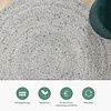 Wollteppich Rund - Wise Grau Weiß 609 - thumbnail 4