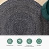 Wollteppich Rund - Wise Anthrazit 614 - thumbnail 4