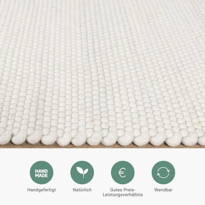 Wollteppich - Wise Weiß 001 - 3