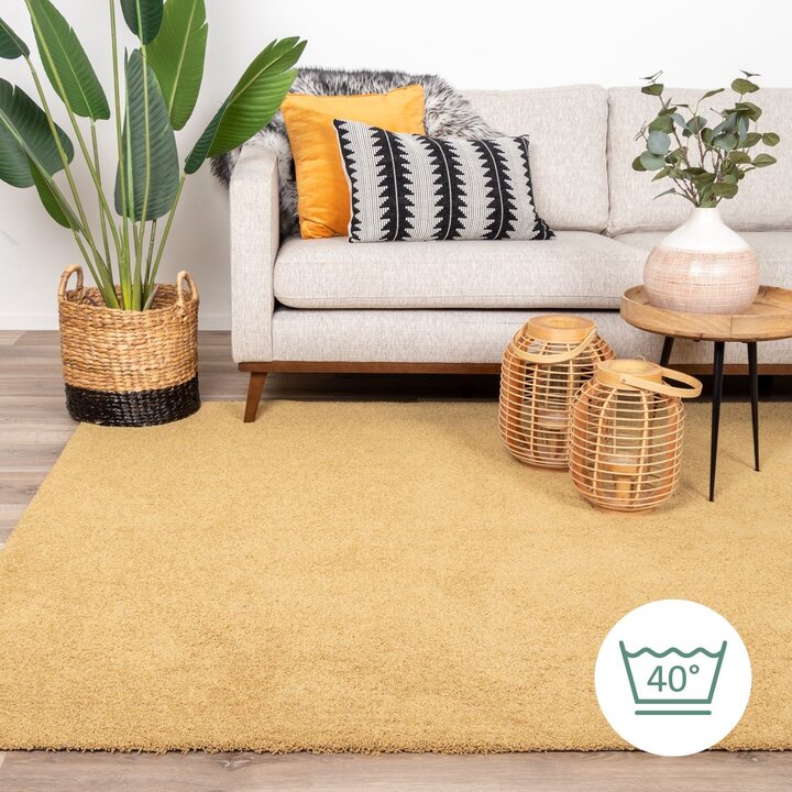 Waschbarer Teppich - Clean Ockergelb - 8