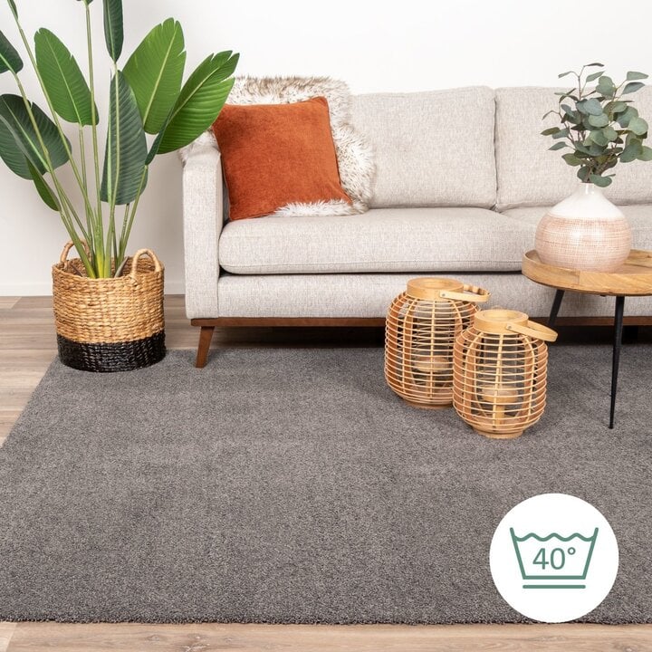 Waschbarer Teppich - Clean Dunkelgrau - 8