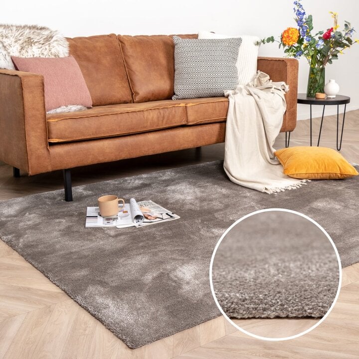 Waschbarer Viskose Teppich - Vive Taupe - 9