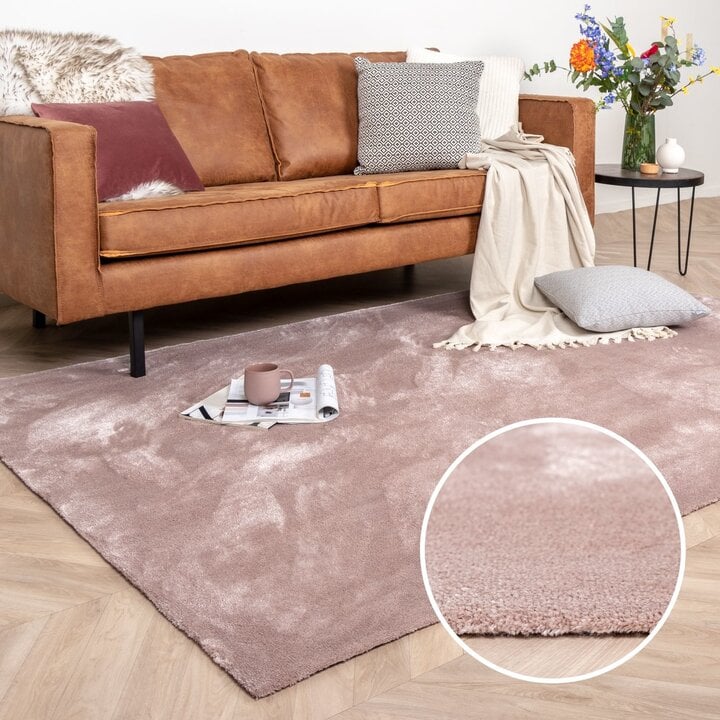 Waschbarer Viskose Teppich - Vive Altrosa - 9