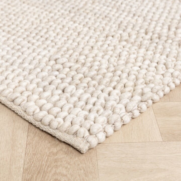 Wollteppich - Luminous Creme Weiß - 7