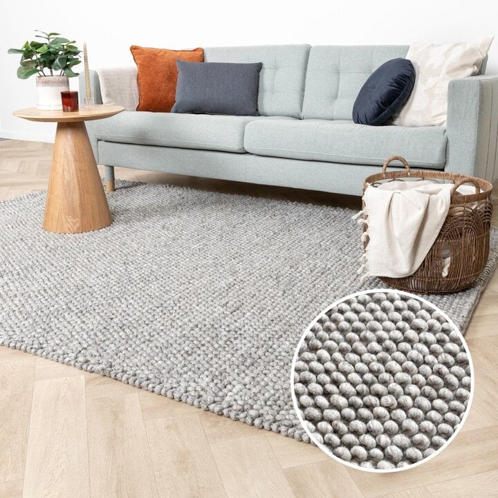 Wollteppich - Luminous Grau Meliert - 9