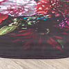 Teppich Floral Rund - Florine Schwarz Rosa - thumbnail 3